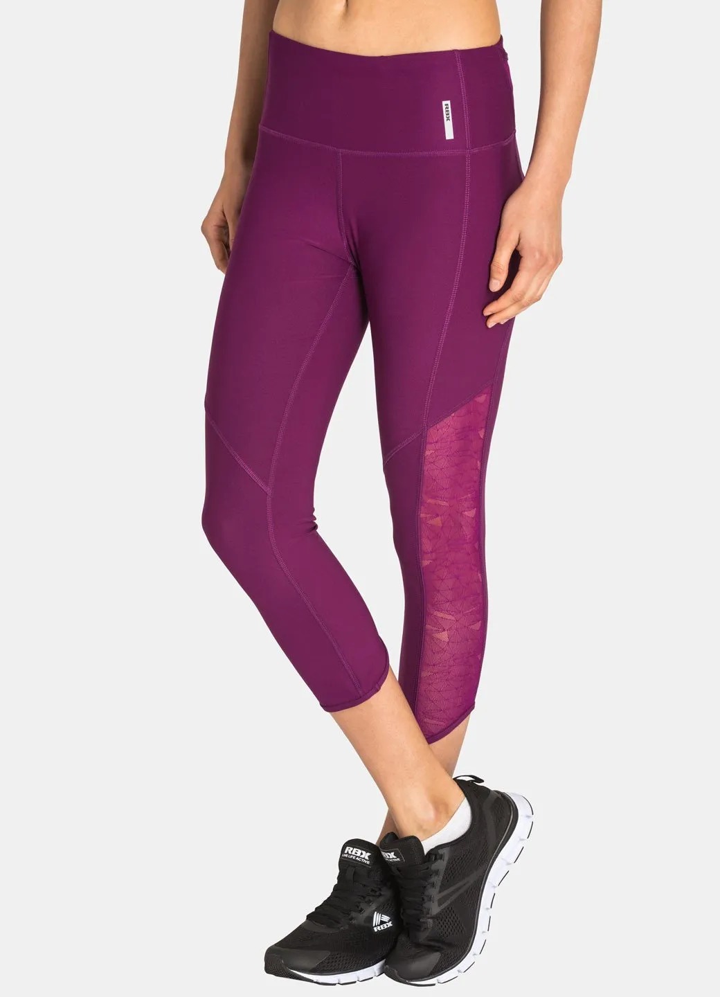 Studio Lace Insert Cropped Yoga Leggings