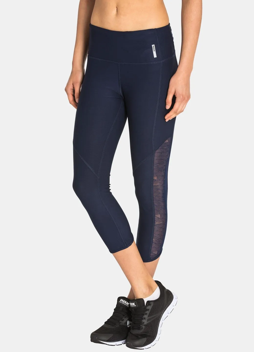 Studio Lace Insert Cropped Yoga Leggings