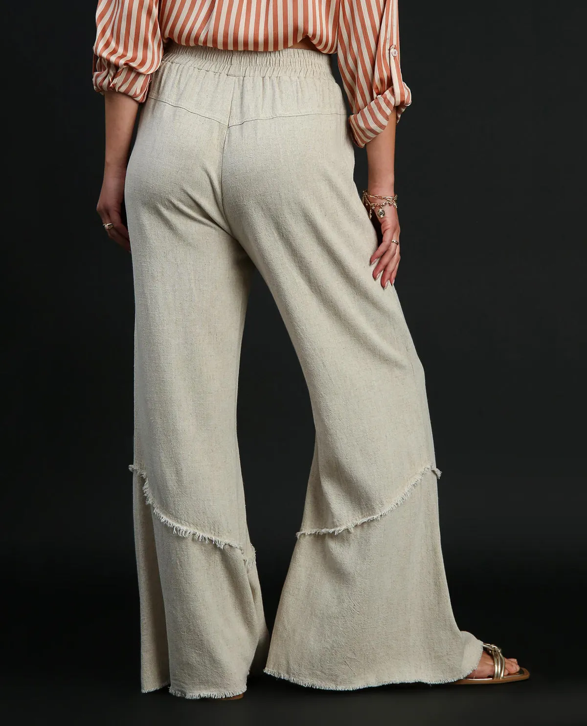 Umgee Wide Leg Linen Pant