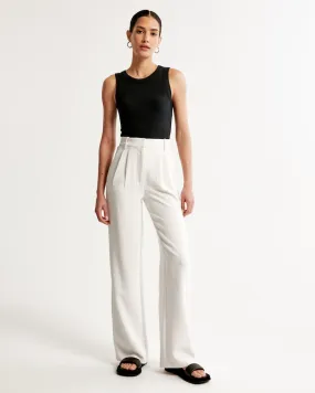 White Wide-Leg Pants