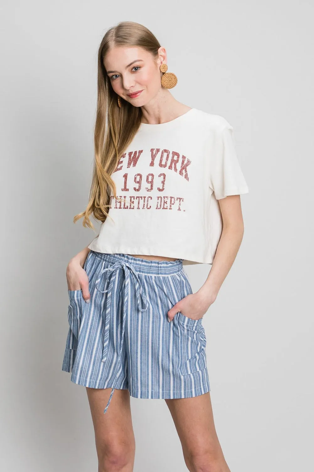 Yarn Dye Striped Shorts